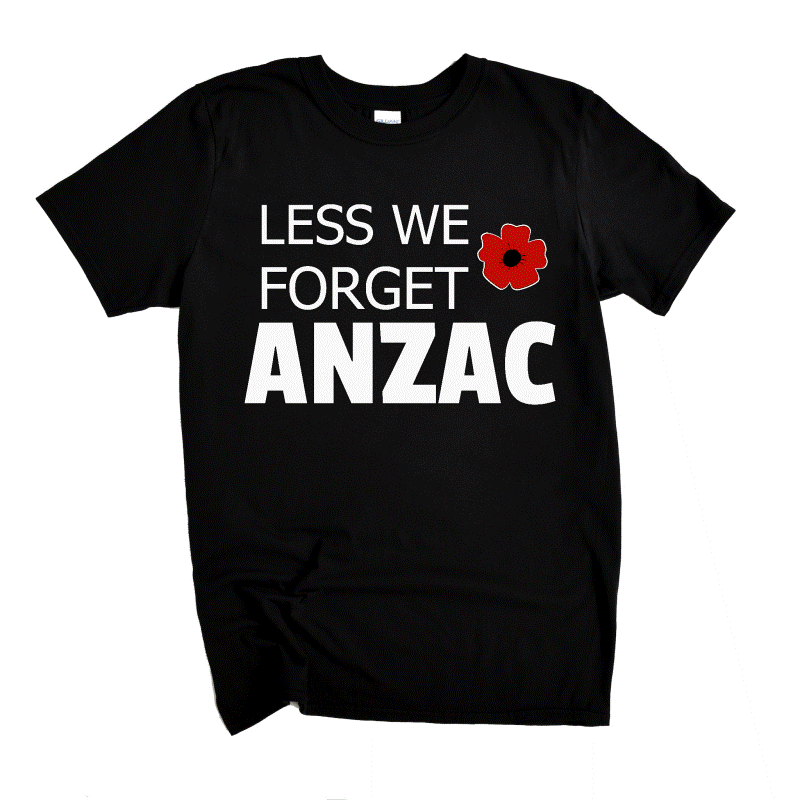 ANZAC Day Shirt - Less We Forget Shirt Photo | Occasion Clothing | 20250420140040 1f01defd 7d48 60c4 8757 66351021d623.png